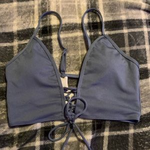 Lace-up Bikini top